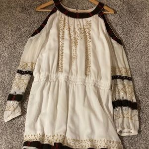 White Detailed Romper